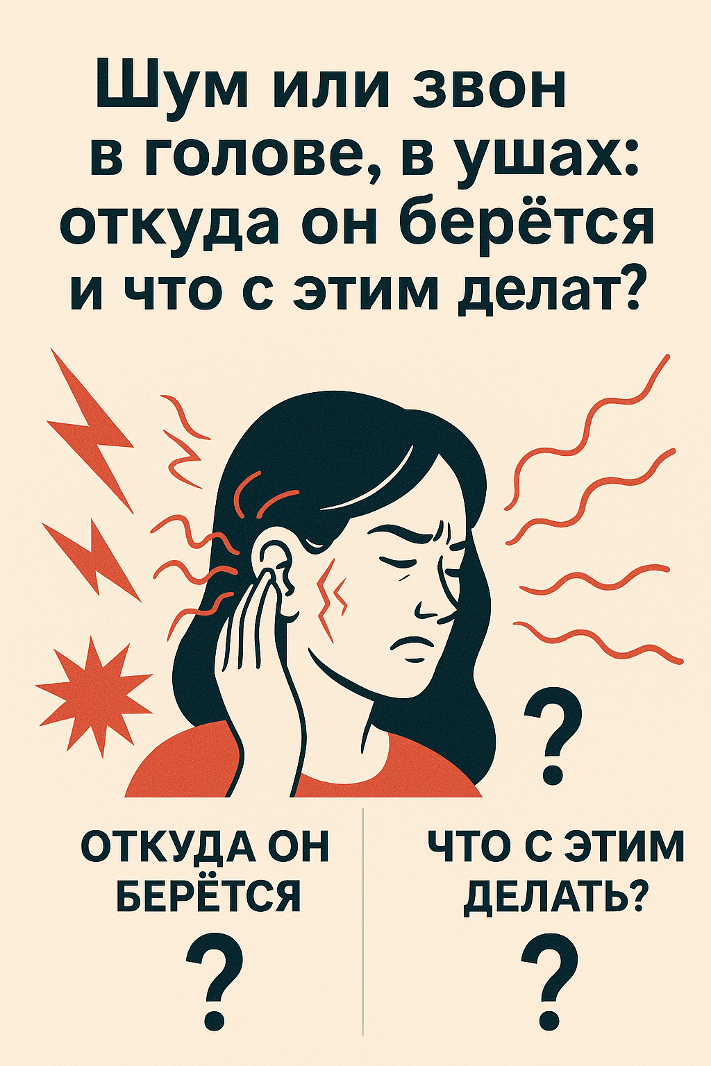 Шум или звон в голове, в ушах: откуда он берётся и что с этим делать?